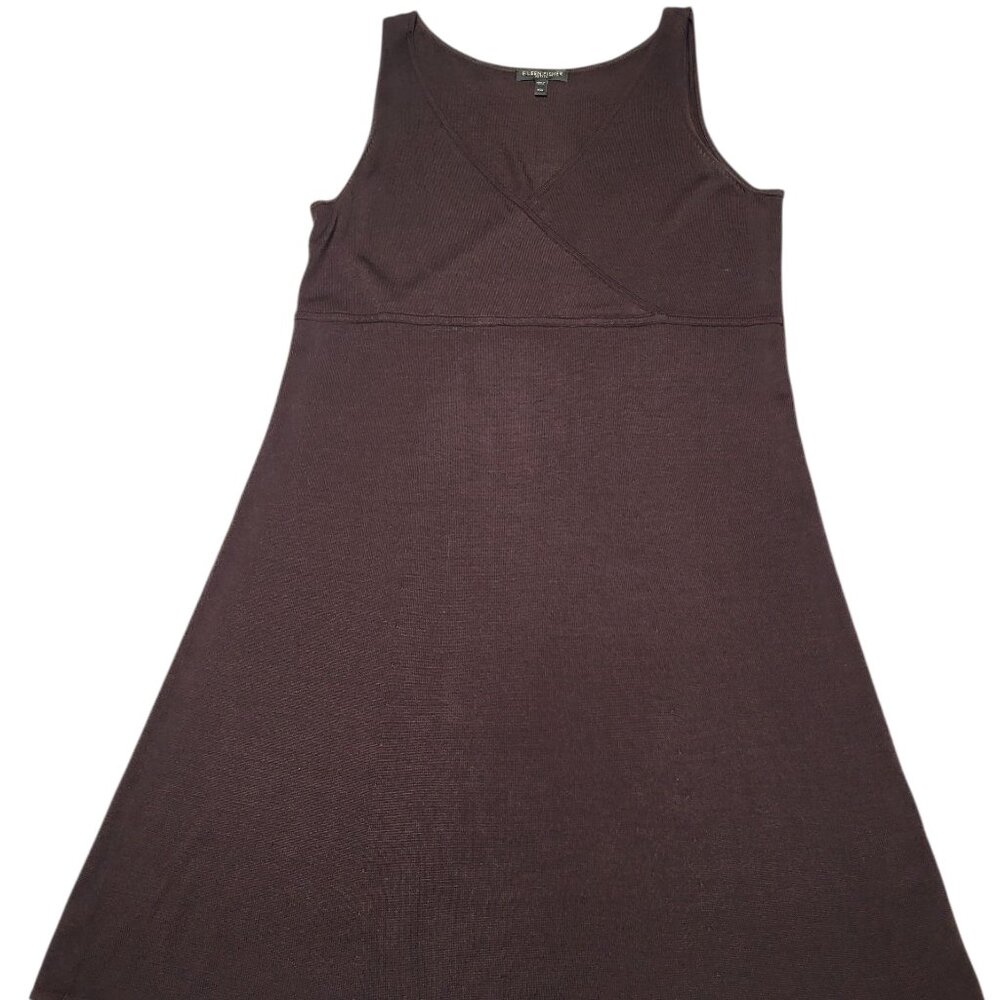 EILEEN FISHER Silk Viscose Blend Knit Sweater Dress Medium Petite Sleeveless